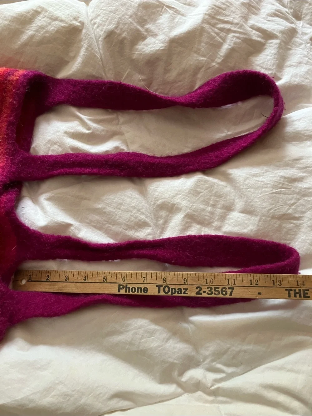Felted Wool bag for beach or market or overnights huge 19” hand made wool